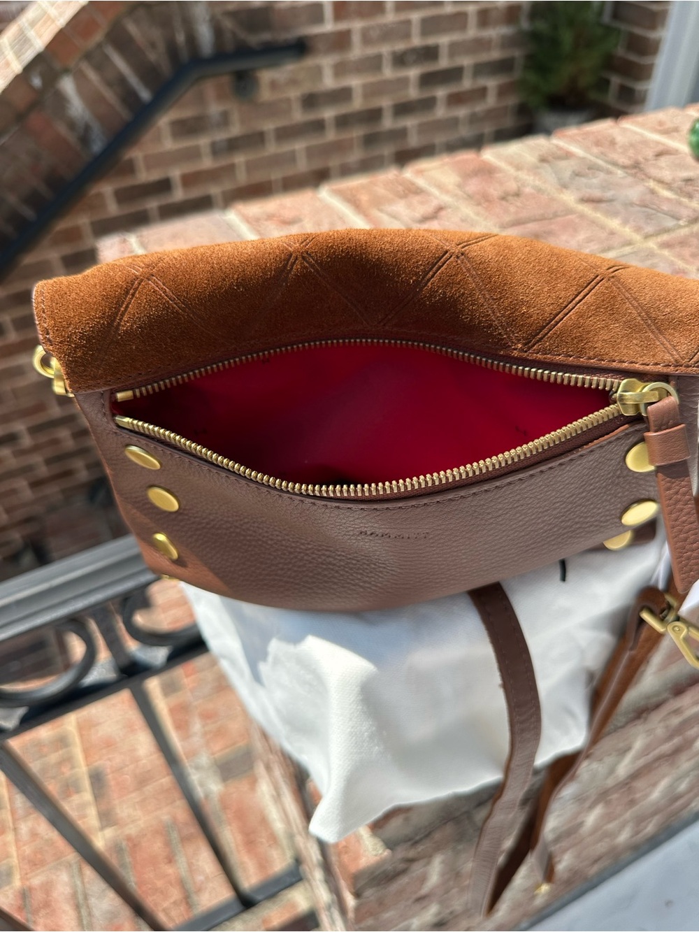 Hammitt Women’s Suede Crossbody Bag, Dillon Small, chocolate. NWT - Picture 13 of 16